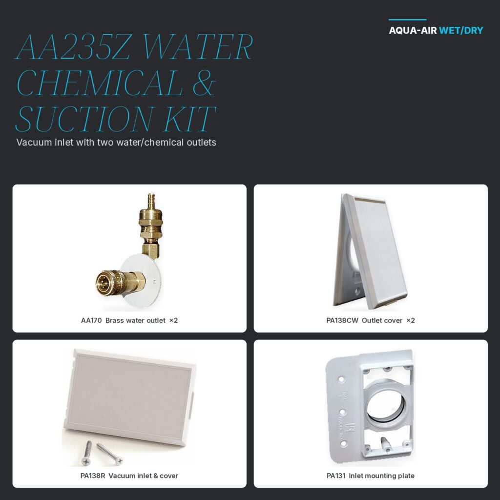 AA235Z Water/Chemical/Suction Commercial Kit — Vacuum Inlet with Two Outlets