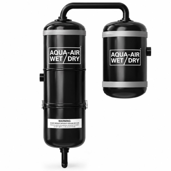Aqua-Air dual-motor wet/dry central vacuum system